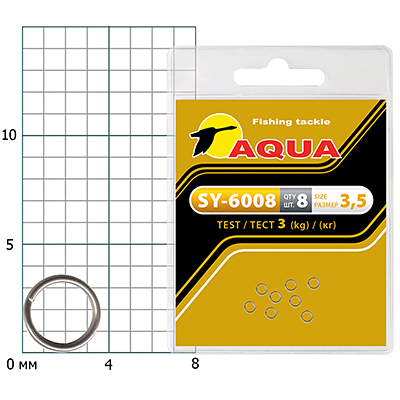 Кольцо заводное AQUA SY-6008 3,5mm (8шт)