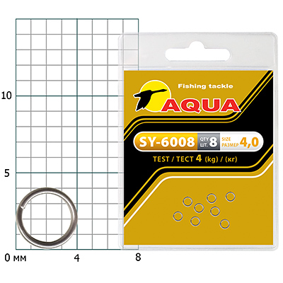Кольцо заводное AQUA SY-6008 4,0mm (8шт)