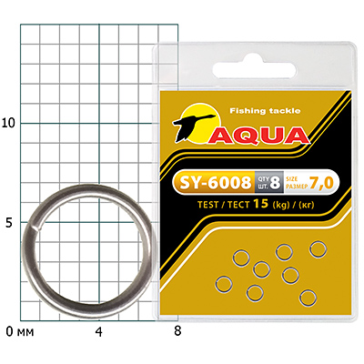 Кольцо заводное AQUA SY-6008 7,0mm (8шт)